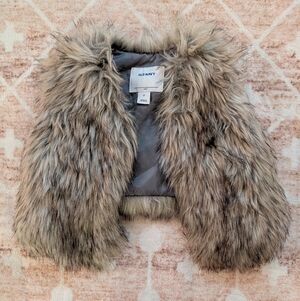 3/$20 Old Navy Faux Fur Vest Brown Tan Size 2t Fall Nordic Viking School